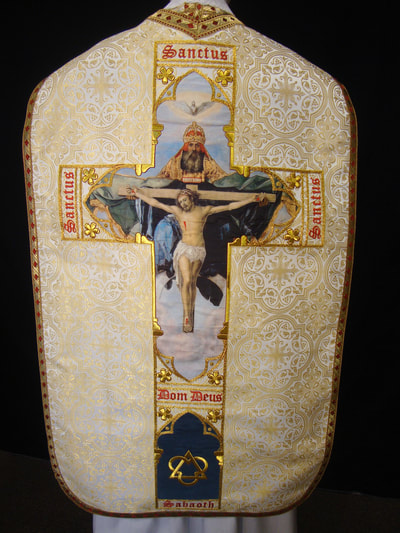 Holy Trinity French fiddleback chasuble