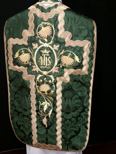 IHS fiddleback chasuble